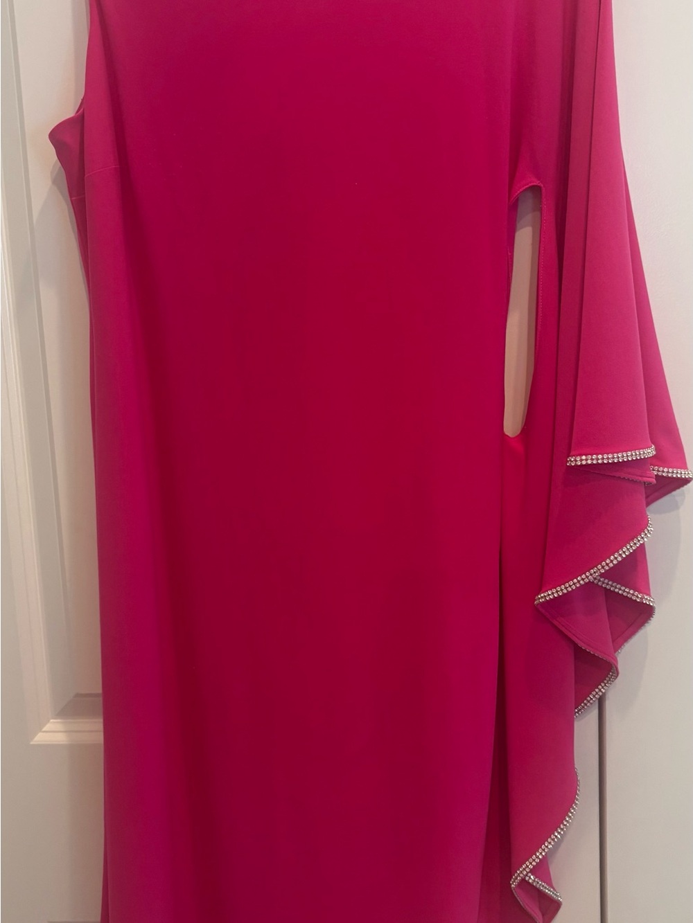 Elegant Joseph Ribkoff Neon Pink One-Shoulder Dress – Size 10